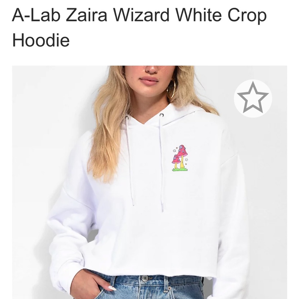 Alab White Cropped Wizard Hoodie
